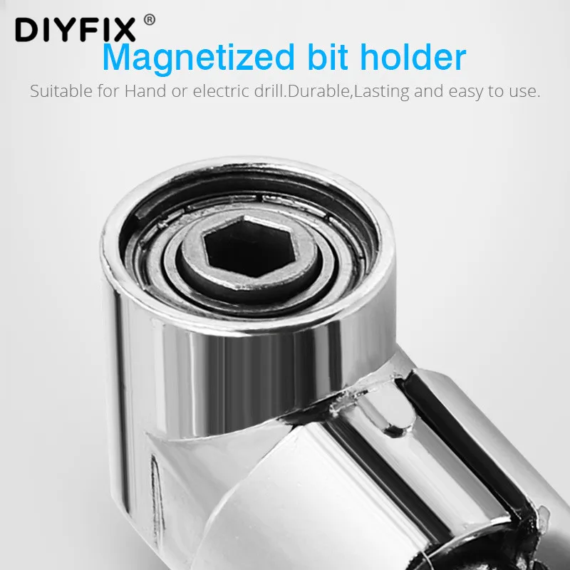 105 degree Angle Extension Screwdriver 6.35mm Hex Socket Holder Adjustable Bits 1/4" Inch Magnetic Driver For Wrench Drill |