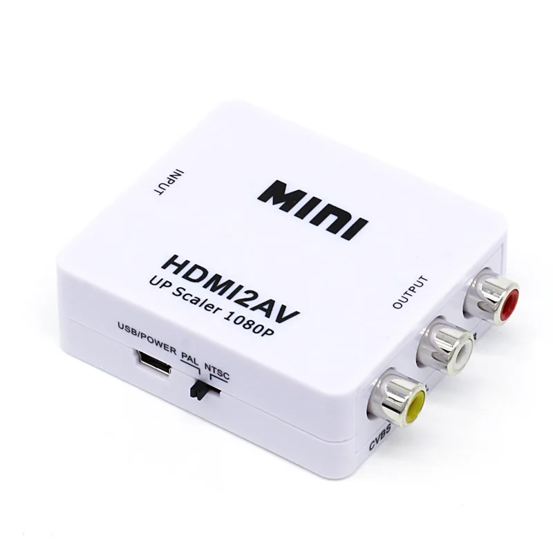 Адаптер преобразователь hdmi av HD видео с HDMI на RCA AV/CVSB L/R 1080P HDMI2AV поддержка NTSC PAL