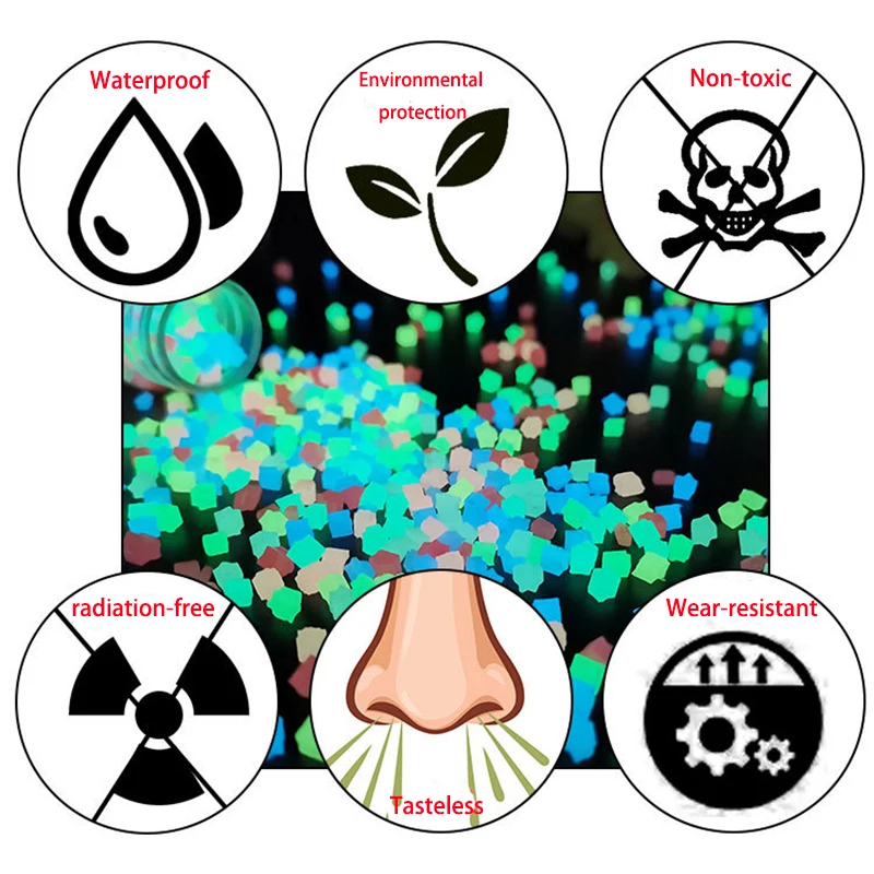 Светящиеся песочные камни светящиеся в темноте садовый парк дорога галька