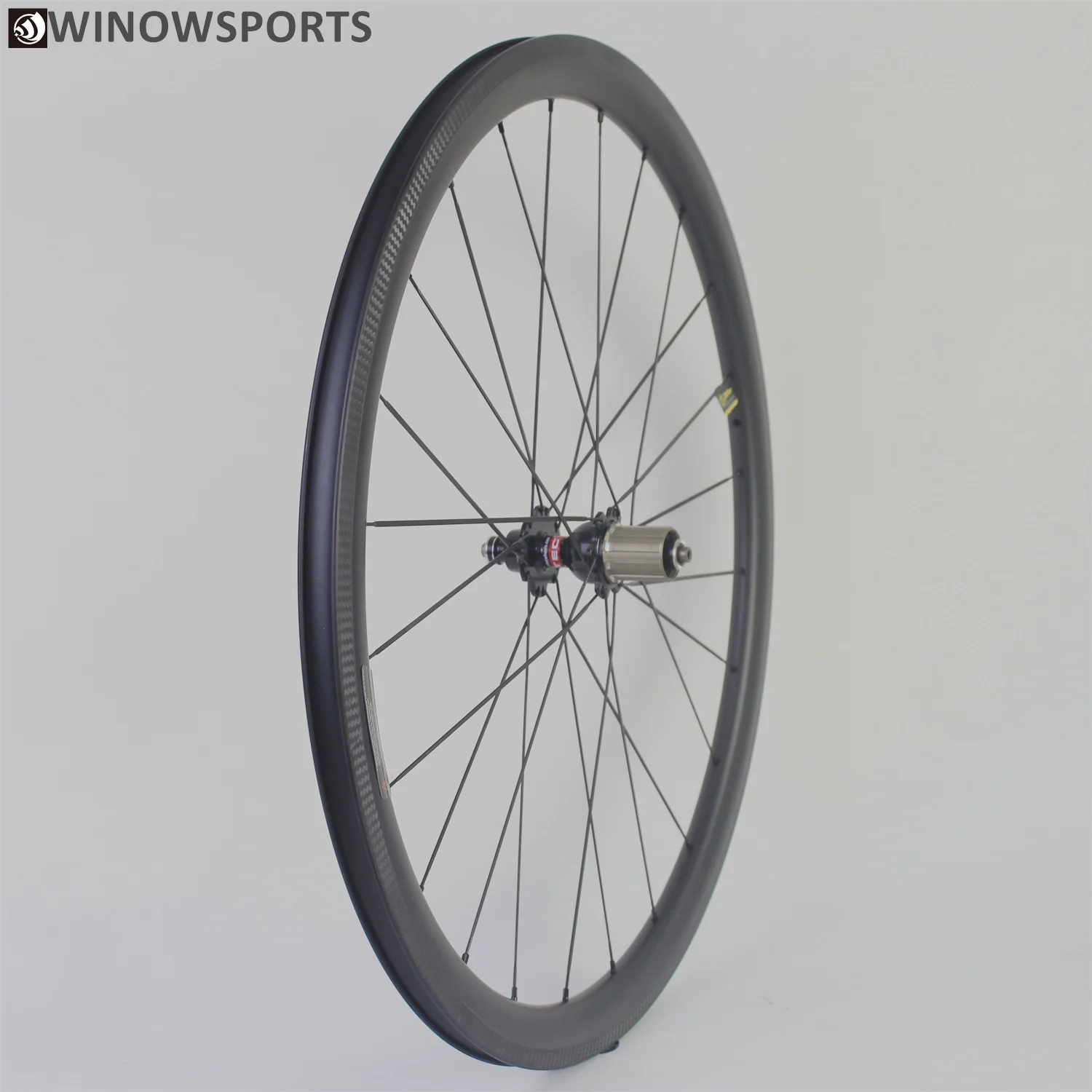 Winowsports Углеродные колеса для шоссейного велосипеда с высокой жесткостью novatec 271/372