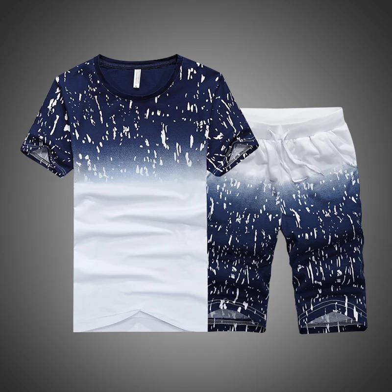 2020 Летний Новый мужской комплект Короткие повседневные Костюмы спортивная