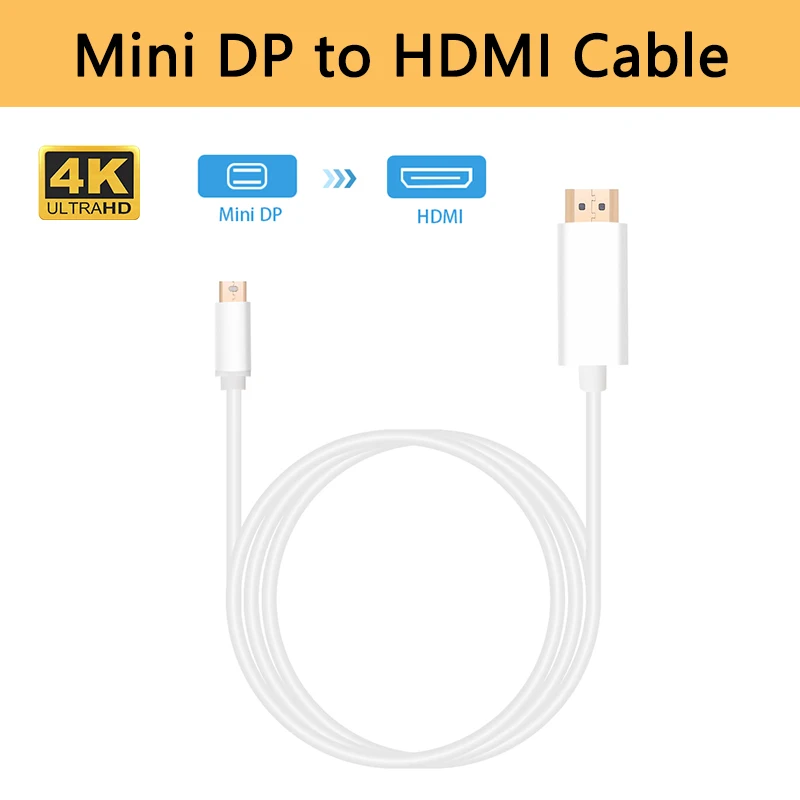Мини Кабель DP HDMI 4K папа адаптер Mini DisplayPort для Macbook Pro Air проектор ноутбук монитор