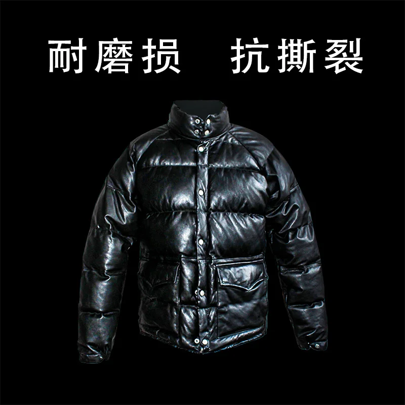 

SD460 Super Warm Mens Genuine Ykk Zipper Goat Leather 90% Duck Feather Thick Jacket