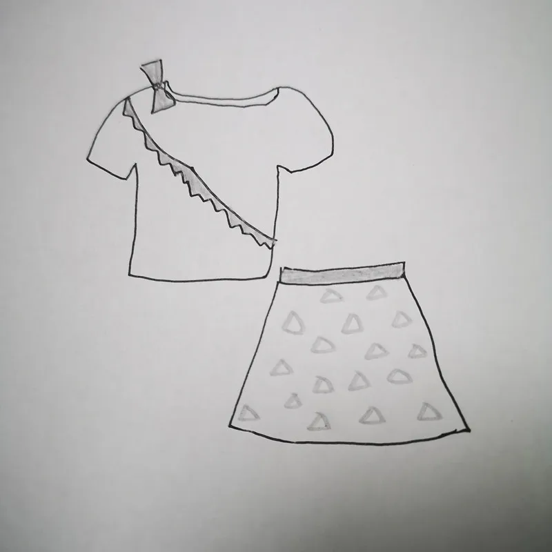 

Girls fashion big bow summer princess party skirt suit