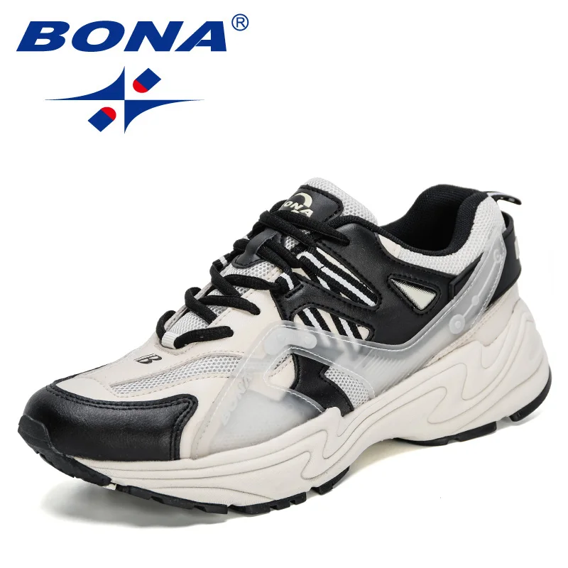 BONA 2021 New Designers Running Shoes Men Luxury Brand Breathable High Quality Colorful Trainer Man Trendy Sneakers Mansculino