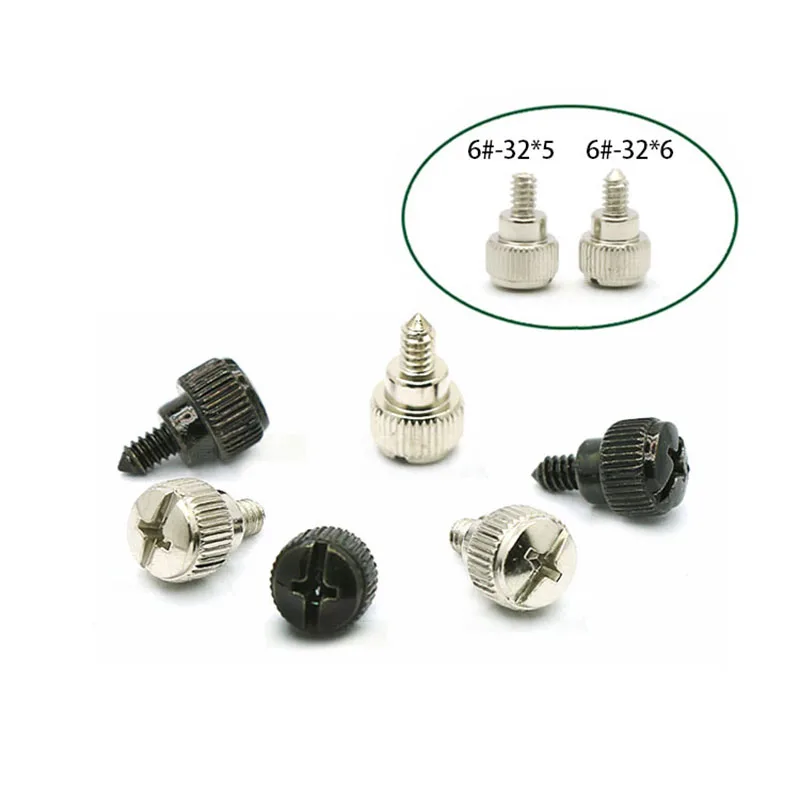 

10PCS 6#-32 Round Toolless Adjustment Screw Thumb Screws M3.5 Computer PC Case Cooling