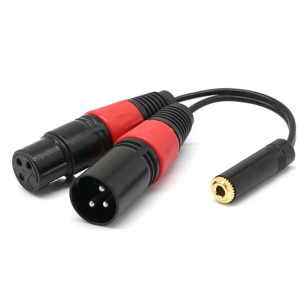 Mowu3.5 мм разъем стерео Женский двойной 3Pin XLR аудио кабель адаптер Разъем микрофоны