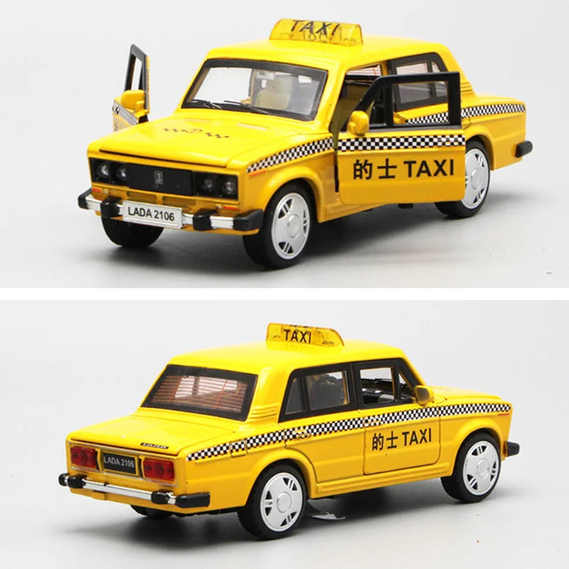 

Nicce 1:32 Alloy Pull Back LADA Taxi Beijing Taxi Beetle Taxi Toy Back To Business Car Taxi Model Children Collection Toys E100