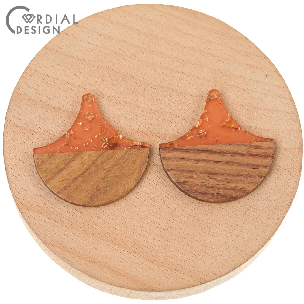 

Cordial Design 50Pcs 38*38MM Earrings Accessories/DIY Charms/Hand Made/Natural Wood & Resin/Pendant/Jewelry Findings & Component