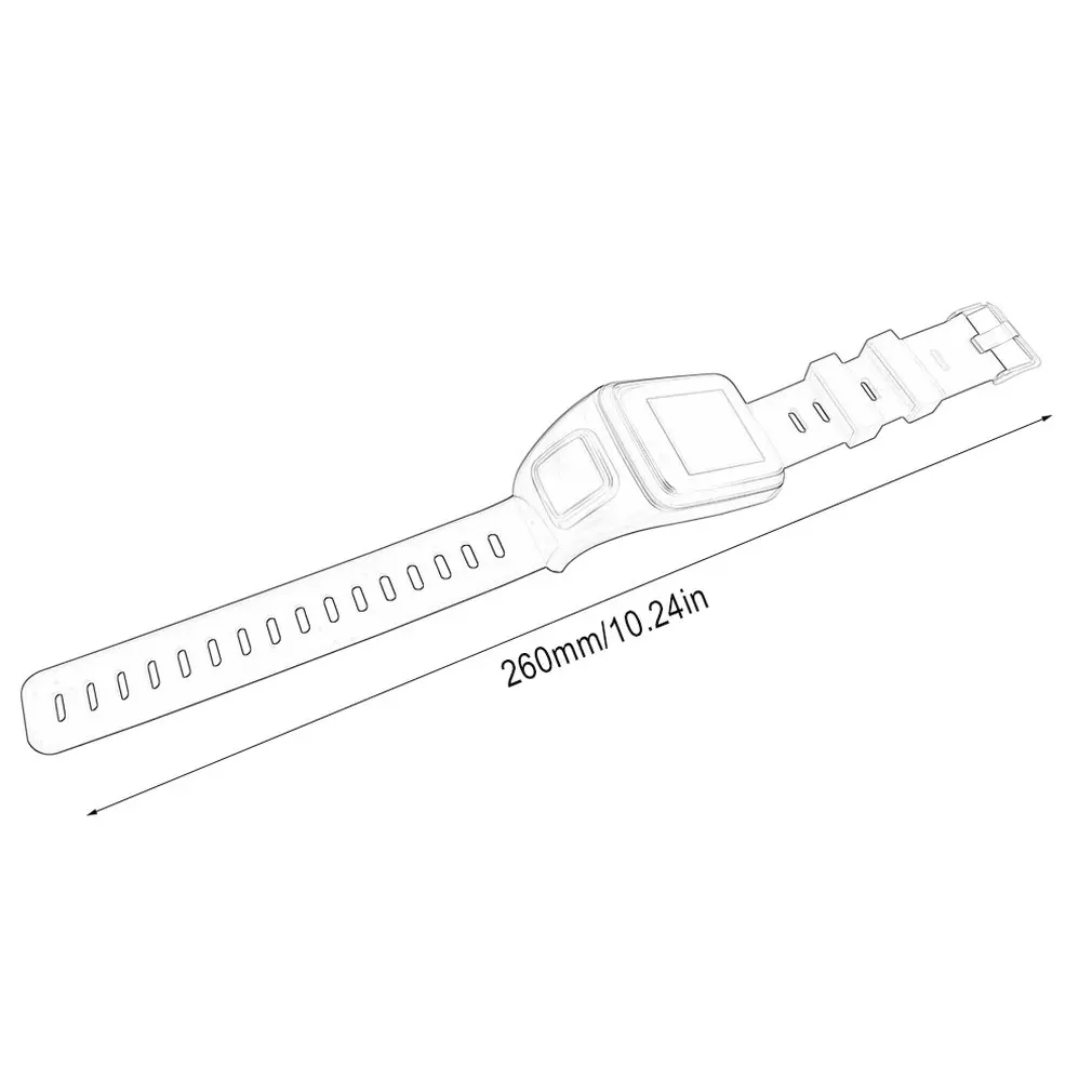 

For Tomtom Runner3 For Tomtom Adventurer Flat Head Monochrome Silicone Strap Professional Sleek Minimalist Design