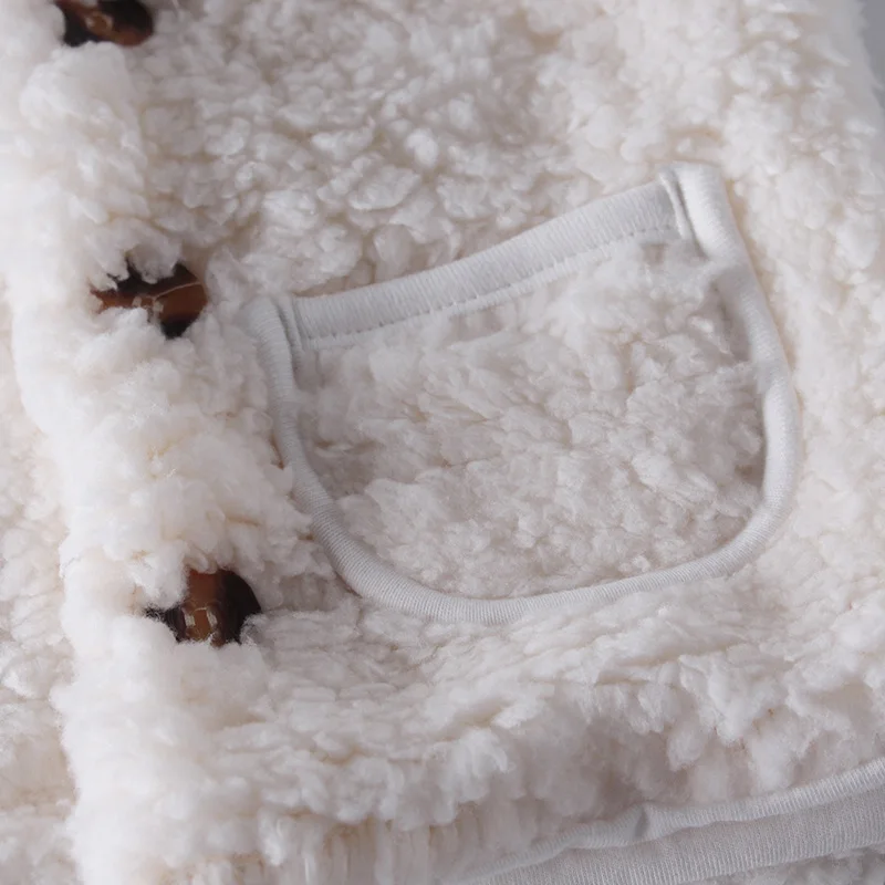 Милый флисовый жилет зимняя одежда для маленьких девочек с шапкой верхняя