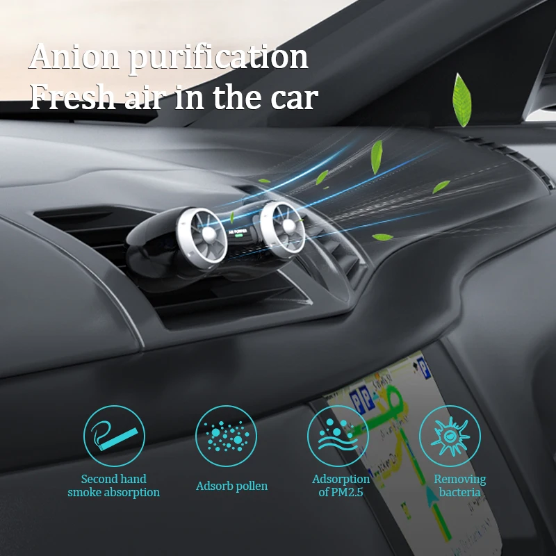 

Car Air Purifier Cleaner Negative Ion USB Mini Home Vehicle Air Cleaner Remove Formaldehyde Air Purifier Car Accessories