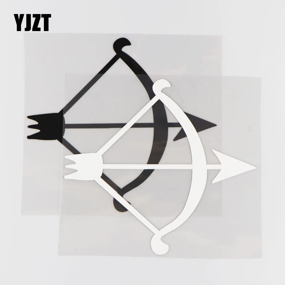 

YJZT, 17 см * 15,5 см, индивидуальная виниловая наклейка с рисунком лука и стрелы, декоративный автомобильный стикер 1A-0385