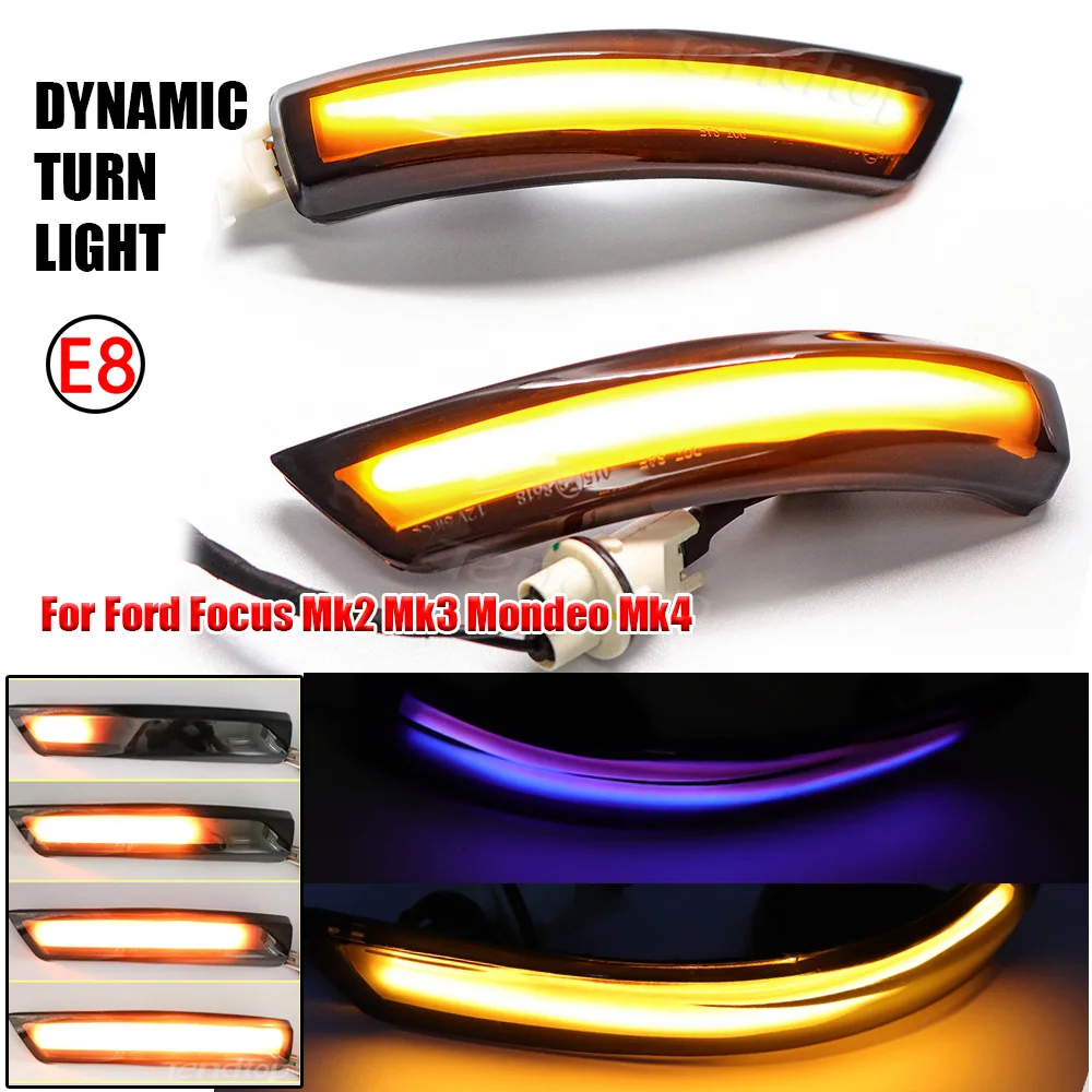 2 шт. динамический мигалка рулевого поворота светильник светодиодный зеркало