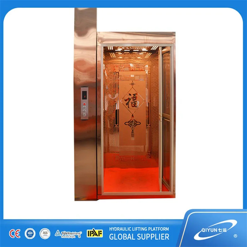 

Qiyun Lifts Elevator Hydraulic Electric Used New Passenger Villa Residential Mini Small Home Elevator Lift For Homes Or Outdoor