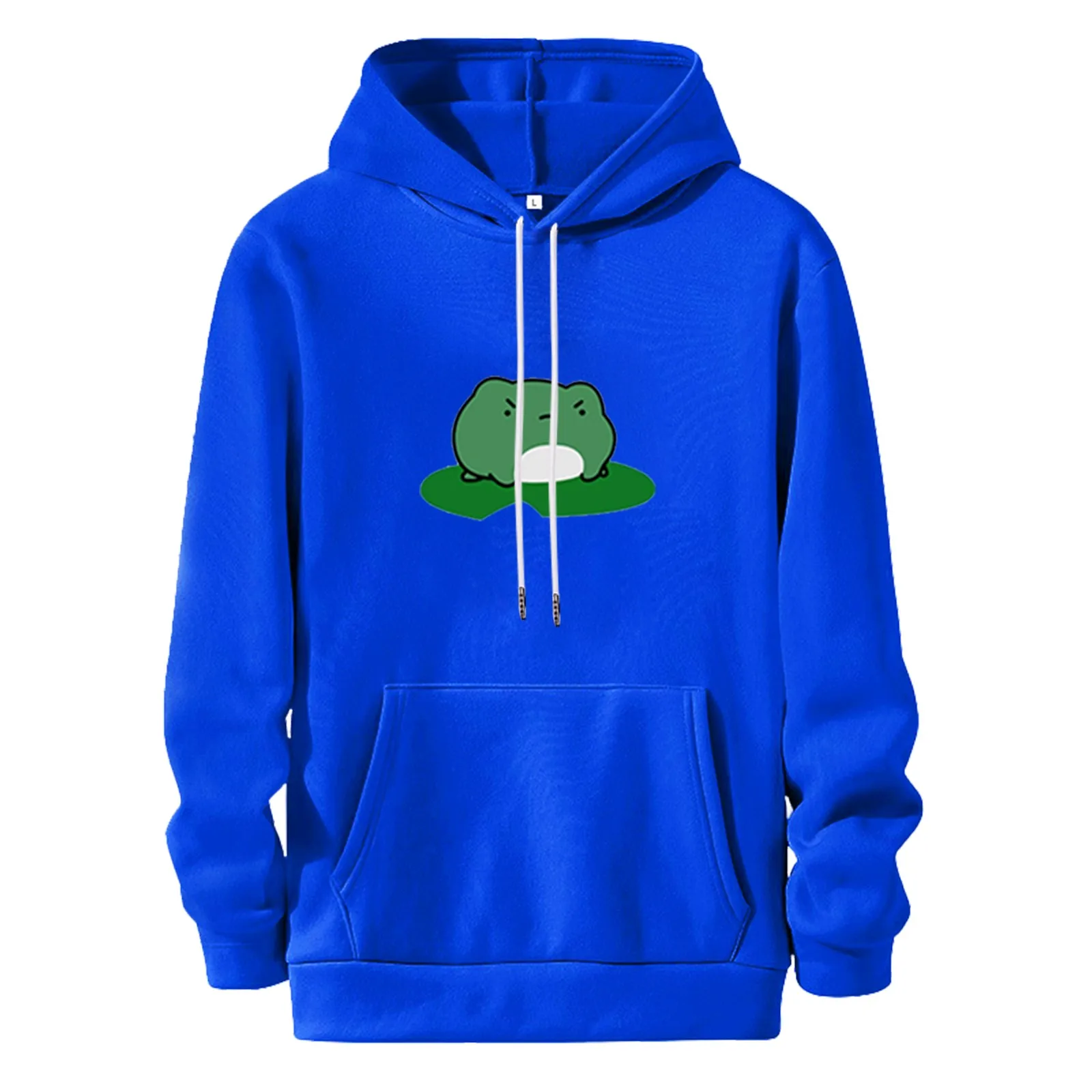 Frog Hoodies Women Girls Solid Color Japanese Harajuku Casual Long Sleeve Print Pullover Hoodie Sweatshirt Tops Blouse Oversized