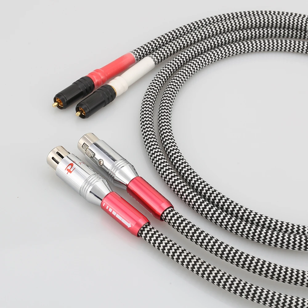 Пара аудиофилов аудио кабель 2 RCA штекер XLR Женский Соединительный HIFI к Мужской |