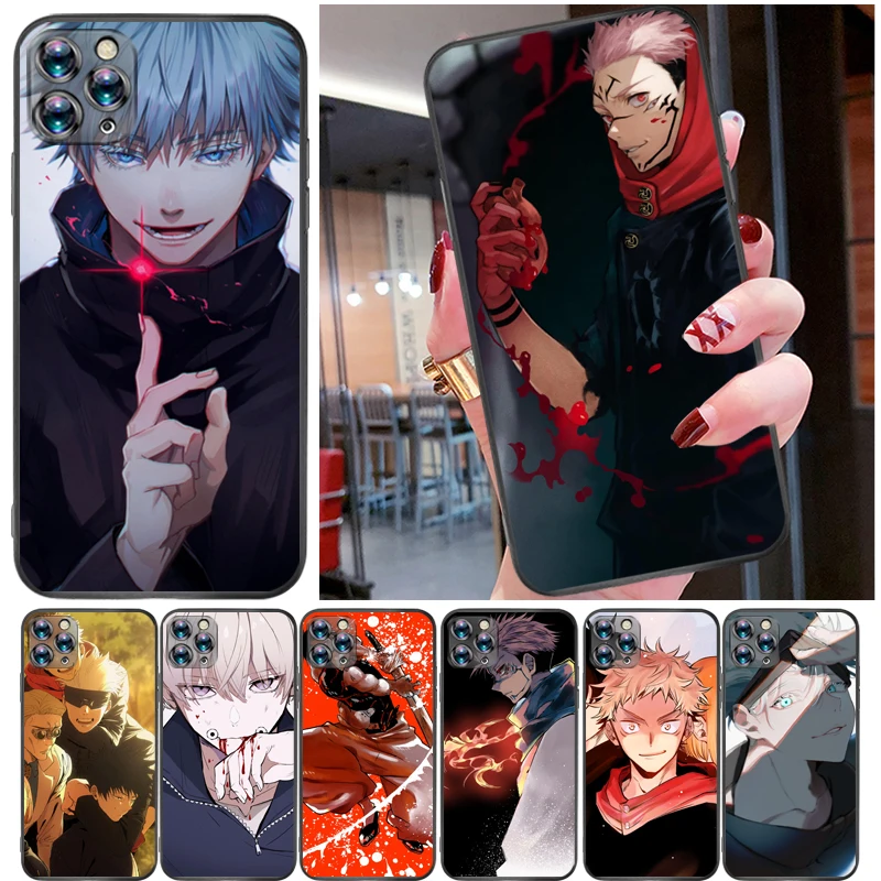

Jujutsu Kaisen Yuji Itadori Sukuna Satoru Gojo Fushiguro Megumi Phone Case For iPhone 11 Pro MAX Carcasa Soft TPU Back Cover