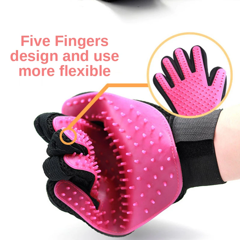 Перчатка для груминга кошек расческа вычесывания шерсти домашних животных собак