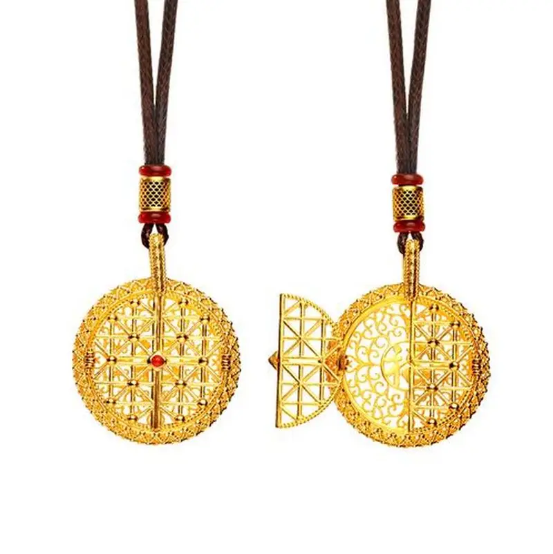 Креативная позолоченная подвеска в стиле древнего благословения Лаосская
