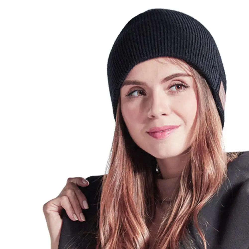 Универсальная Bluetooth 5 0 шапка для наушников Мягкая вязаная музыкальный плеер