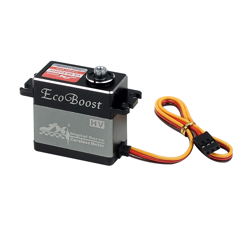 JX-Servo CLS6322HV, 21KG, gran par, 180 grados, alto voltaje, CNC, carcasa de aluminio, engranaje de Metal, Servo Digital sin n&uacute;cleo para helic&oacute;ptero teledirigido-2