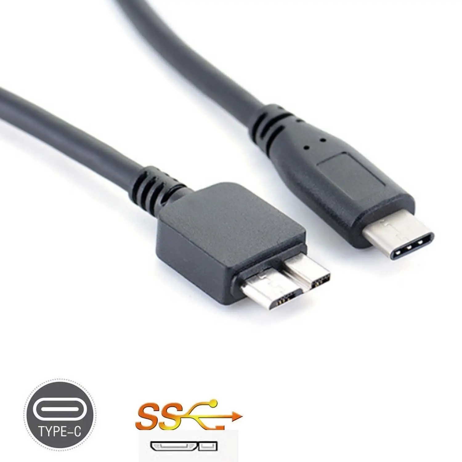 USB 3.1 Type-C USB-C to 3.0 Micro B Cable Connector For Google Chromebook Pixel 2 LS Tablet External Hard Drive | Электроника