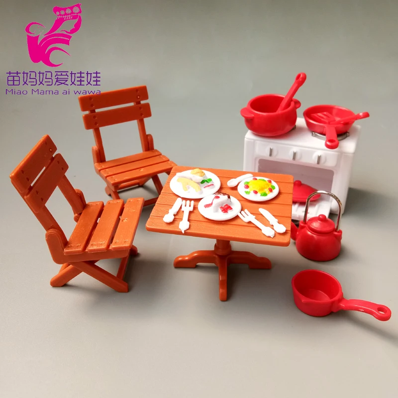 

Миниатюрный Кукольный домик с едой и игровой сценой, мини-модель мебели, карманная игрушка, квадратный обеденный стол и стул