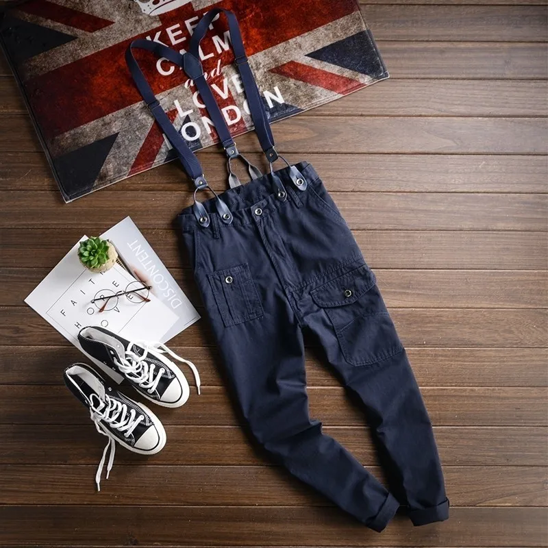 2020 мужские модные комбинезоны брюки-карандаш весенние летние прямые облегающие