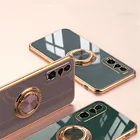 Роскошный мягкий чехол из ТПУ для OPPO Find X2 Pro Reno 5 4 SE 3 Pro ACE2 чехол для телефона с кольцом-держателем Чехлы для задней панели Чехол