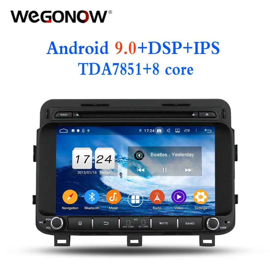TDA7851 Android 9 0 для kia K5 OPTIMA 2014 2015 4 ядра 2 Гб RAM BT Wifi 4G GPS navi карта Автомобильный