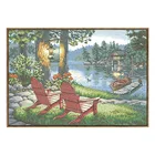 Озеро Seat Счетный крест наборы узоров печатная ткань вышивка рукоделие Наборы 11CT 14CT DIY ремесла домашний декор картины