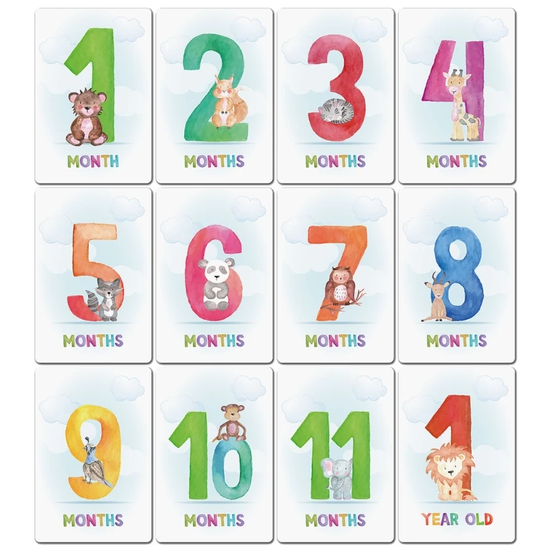 

Baby Cards for Milestone Moments Unisex Designed Photo Cards Including Pregnancy and Key Age Markers Baby Shower Gift