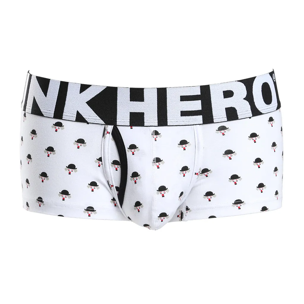 Pink Heroes хлопковое Мужское нижнее белье, боксеры, спортивные шорты, легкие, с коротким рукавом с мультяшными принтами дуга Чехол из дышащего хлопка, фирменные, нижнее белье трусы-боксеры Homme