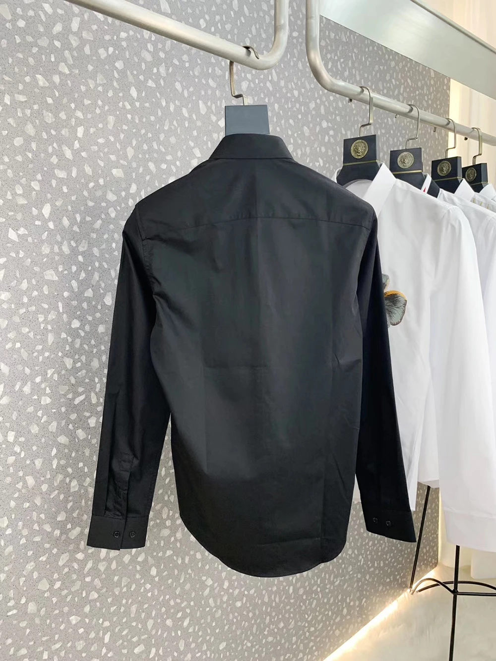 

DUYOU Mens Cotton Shirt Men Dress Shirt Men Double Tiger Seiko Embroidery shirt High Quality Slim Fit Casual Shirts DY2906