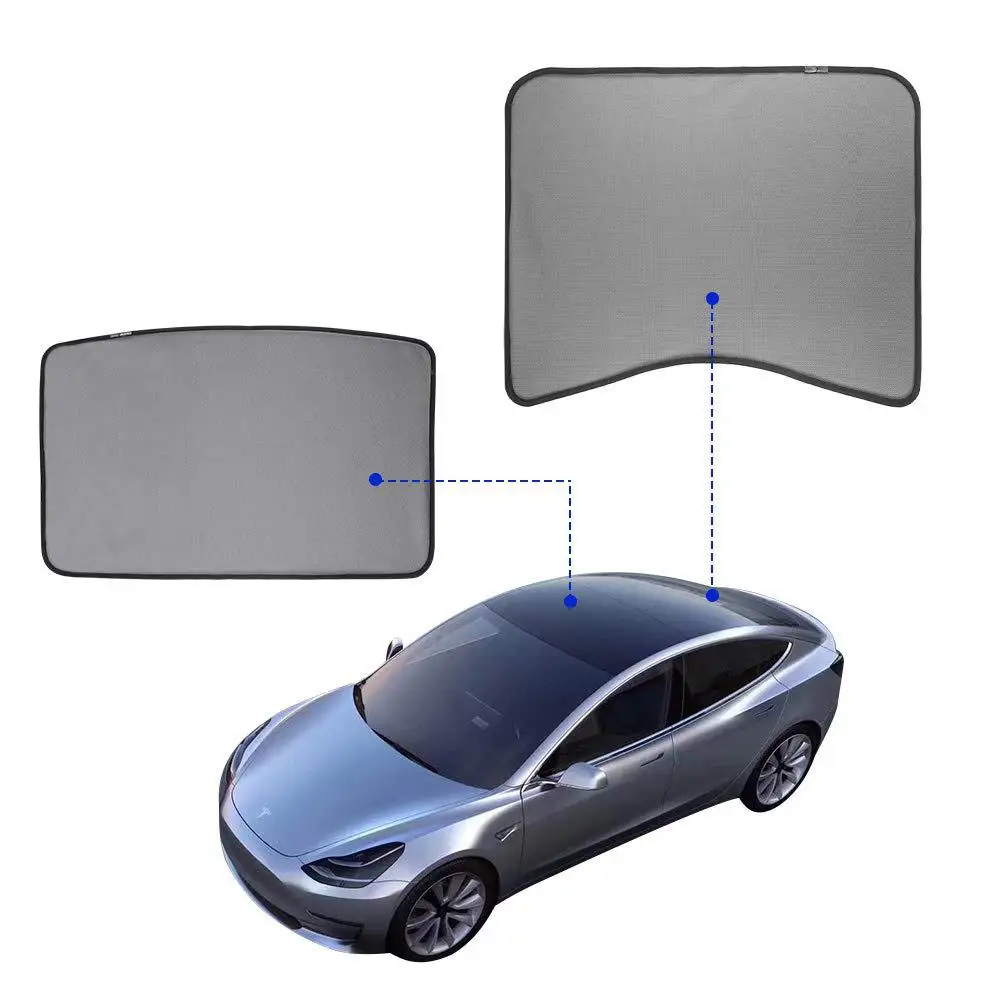 

For Tesla Model 3 2021 Sunroof Sunshade Easy Carry Block Light Special Curtain Polyester Nylon Darkening Mesh