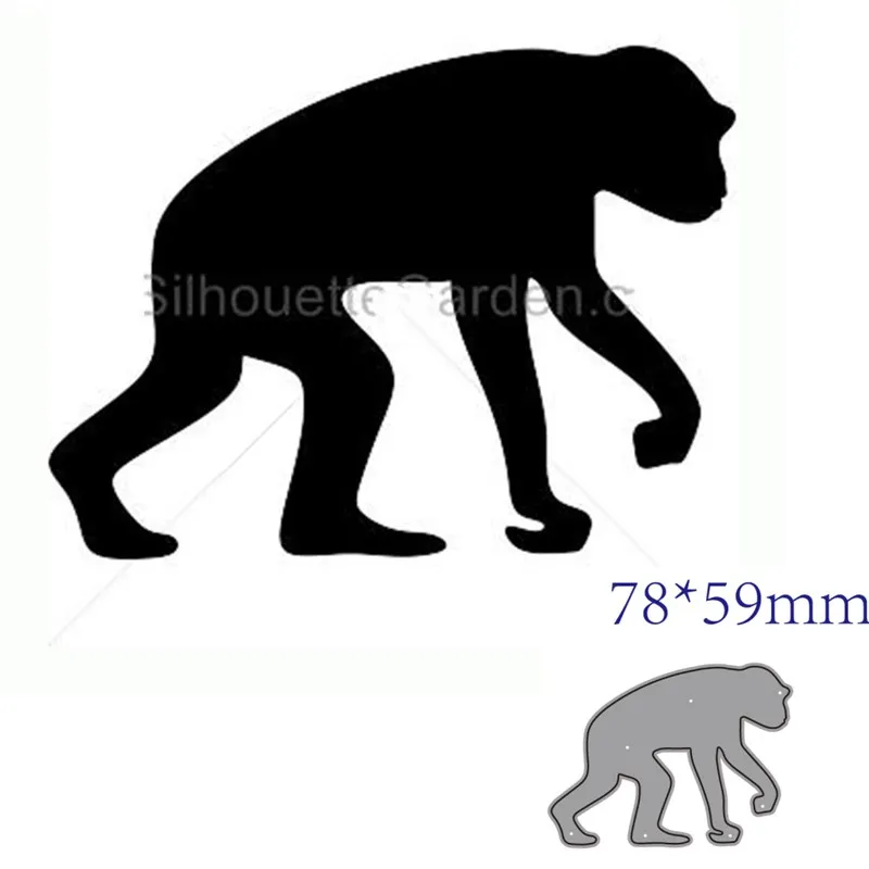 

Металлические штампы для вырезания форма для животных орангутан украшение для скрапбукинга бумаги ремесла ножа форма лезвие Дырокол трафа...