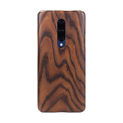 Натуральный Деревянный чехол для телефона для Oneplus 7 7 Pro 7Pro Чехол черный палисандр/Черный лед дерево оболочка(настоящее дерево) 1+ 7 Pro - Color: Black rosewood