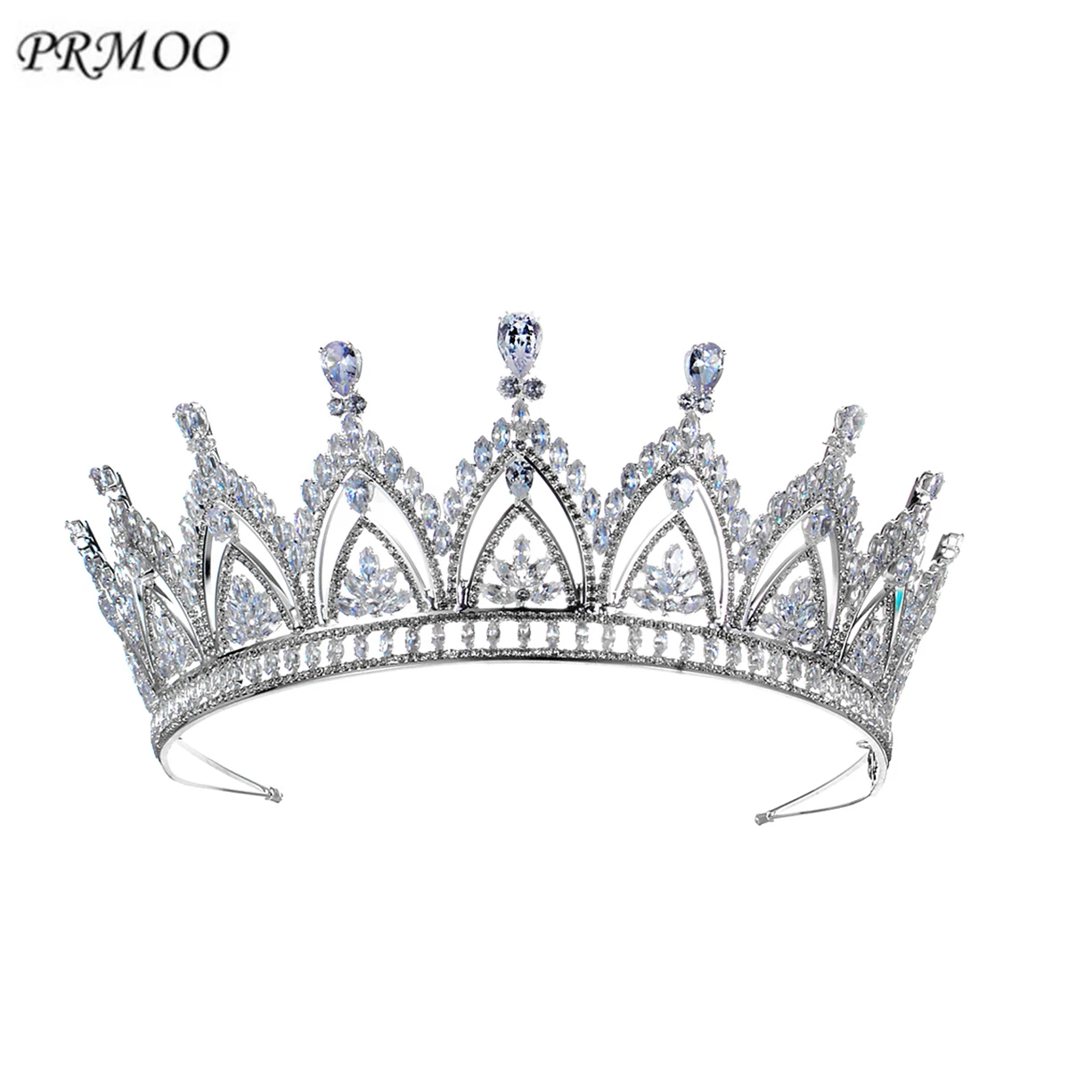 

Luxury Cubic Zirconia Crown Crystal Bridal Tiaras Crowns Queen Princess Rhinestone Pageant Diadem Headband Wedding Hair Jewelry