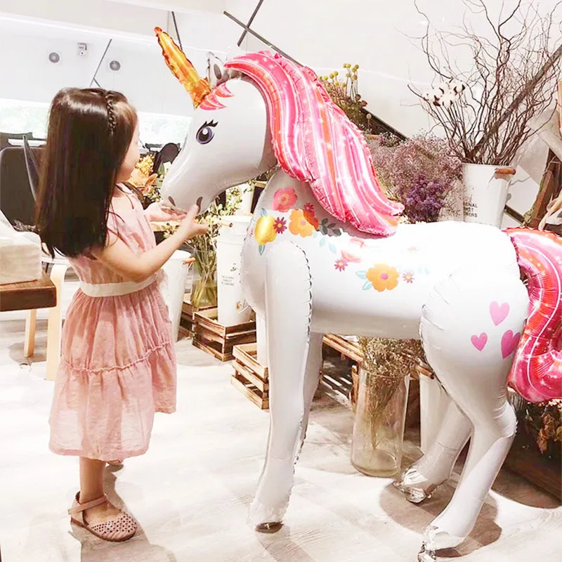 Globos Metalizados de Animales en 3D para Fiestas, Decoraci&oacute;n de Helio de Feliz Cumplea&ntilde;os para Ni&ntilde;as, 3,8 Pies de Altura-0