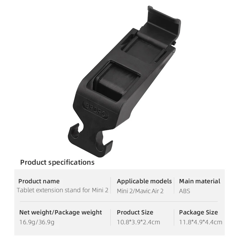 BRDRC Remote Control Tablet Extension Holder Bracket Mount Clip Stand For DJI Mini 2/ Mavic Air 2 Drone Accessories |