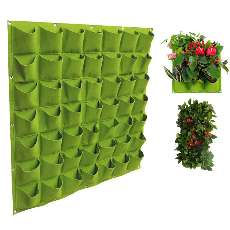 

New Promotions Wall-Mounted Non-Woven Felt Plant Bag Planting Bag Wall Greening Plant Cultivation Bag Gardening Bag Growth Bag