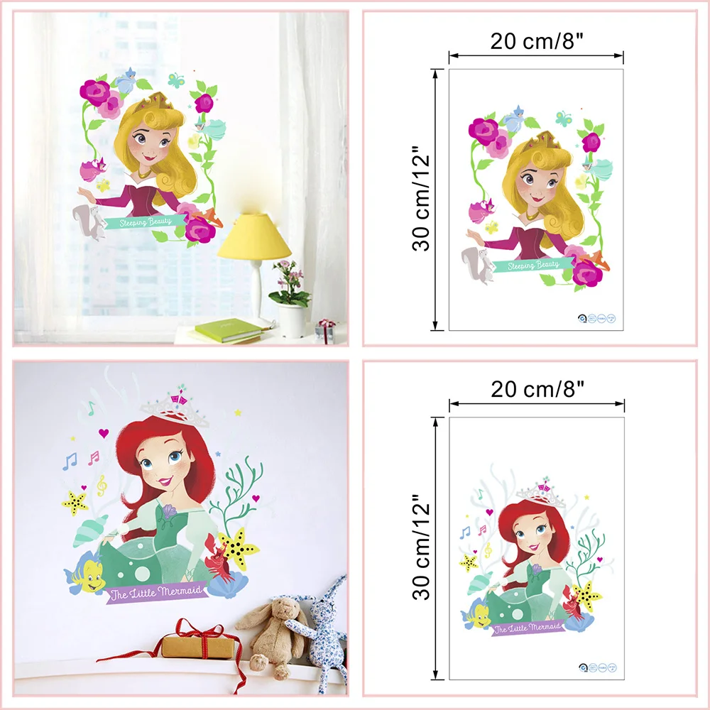 20*30 см мультфильм Белоснежка Принцесса наклейки на стену для детской комнаты домашний декор Дисней наклейки на стены ПВХ Фреска Искусство diy обои
