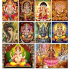 Алмазная картина сделай сам, Набор для вышивки крестиком индуийской богини, алмазная вышивка слон Ганеш, Алмазная мозаика, тигр, декоративное искусство
