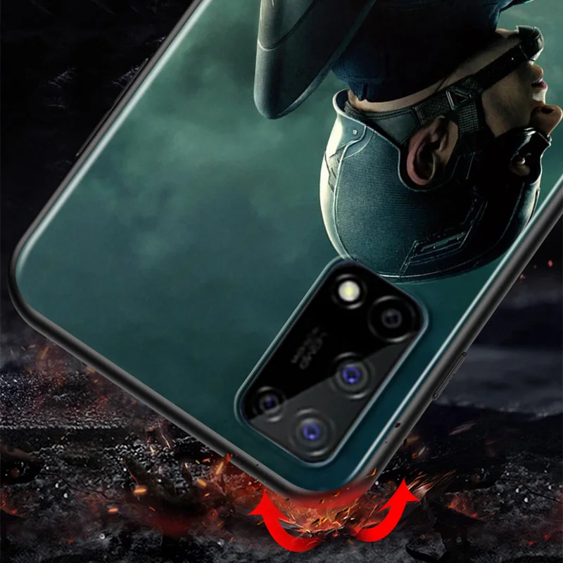 

Marvel Avengers Super Hero Captain America For Huawei Honor V9 Play 3E 8S 8C 8X MAX 8A Prime 8 7S 7A Pro 7C Black Phone Case