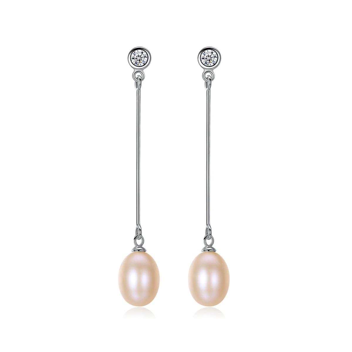 

Серьги из серебра S925, 8-9 мм, с пресноводным жемчугом