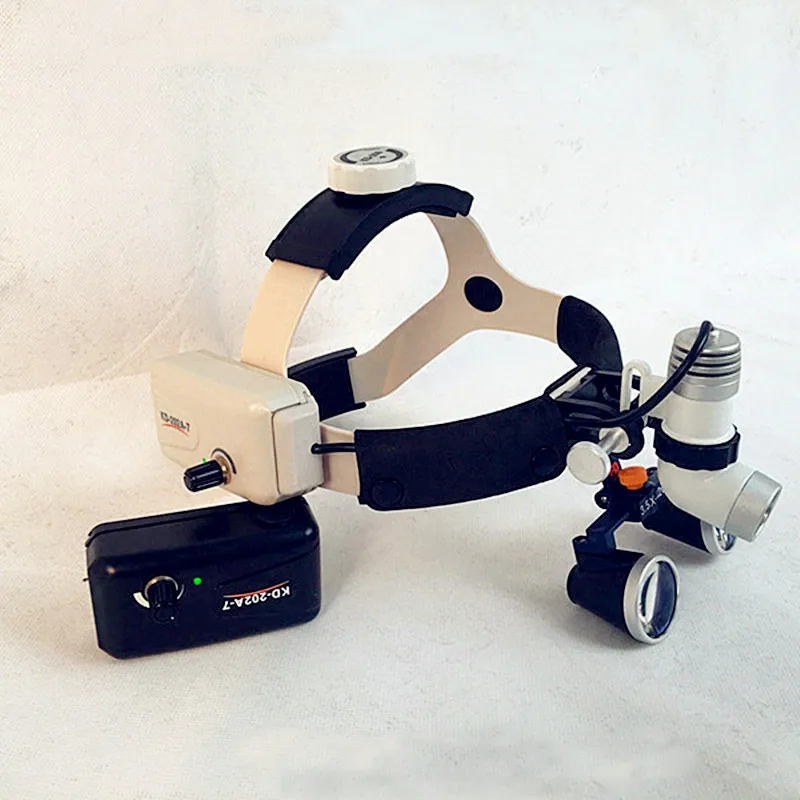 

3W LED Medical Headlight Surgical Headlamp 2.5/3.5X420mm Loupes Binocular Magnifier 2 Battery