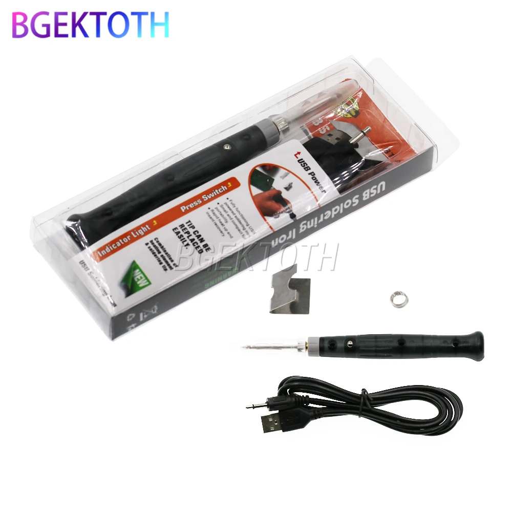 

Карманный USB заряжаемый паяльник с подставкой, портативный USB паяльник, ручка 5 в 8 Вт, мини наконечник, кнопка, электрический переключатель