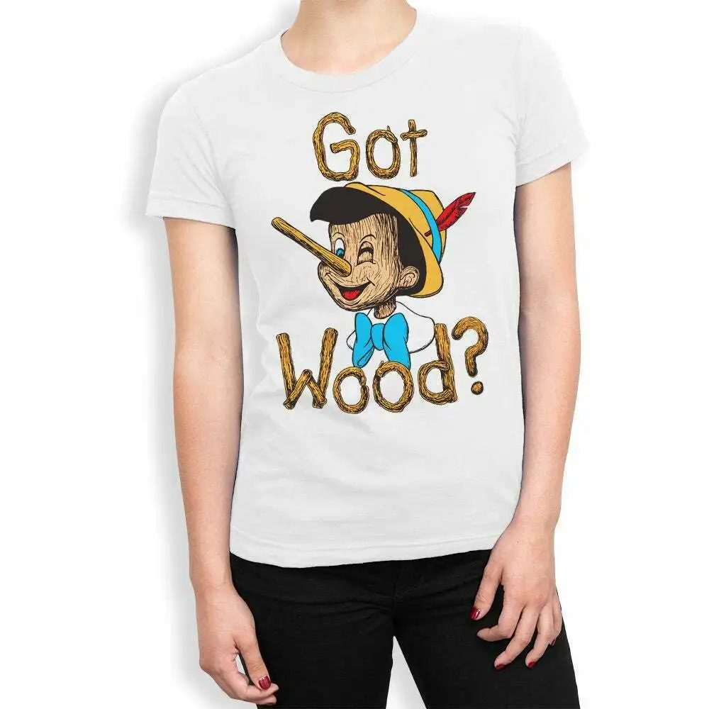

Pinocchio Got Wood T-Shirt Funny Cotton Tee Vintage Gift For Men Women