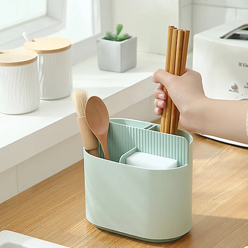

Spoon Fork Chopstick Storage Holder Box Cutlery Drain Rack Tableware Knife Shelf Cutlery Organizer Kitchen Drainer for Cutlery